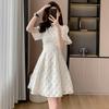 Nuevo Estilo de Verano 2024 Nuevo Vestido Cheongsam Corto Blanco Chinoiserie Falda Corta Pequeña Slim Falda Blanca Pequeña Verano para Mujer
