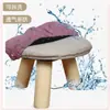 Taburete Pequeño para Uso en Casa, Taburete Bajo Pequeño, Taburete Redondo de Madera Maciza, Taburete Hongo, Banco Lindo para Niños, Taburete Suave para Sentarse, Taburete Creativo para Cambiarse los Zapatos