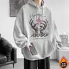 Sudadera con Capucha Casual Estampada Transfronteriza para Hombre, Primavera y Otoño, Marca de Moda, Talla Grande, Corte Holgado, Chaqueta Hip-Hop para Pareja