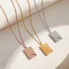 Moda europea y americana joyería collar abierto sobre de acero de titanio para mujer colgante de acero inoxidable inscripción carta de amor regalo de boda moda
