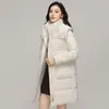 Chaqueta de Algodón con Plumón Genuina de Gama Alta para Mujer 2026 Nuevo Estilo de Longitud Media Engrosada Tallas Grandes Adelgazante Chaqueta Abrigo Acolchada de Algodón de Moda