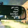 Adesivos Refletivos para Carro Transfronteiriços, Adesivos de Espelho de Autoafirmação, Adesivos para Retrovisor de Carro, Adesivos com Assinatura em Inglês