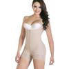 Ropa interior de cuerpo exclusiva transfronteriza prenda de pierna de plástico unida vientre cintura Europea y Americana cremallera frontal prenda de cuerpo pantimedias de cadera