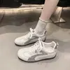 Zapatillas deportivas amarillas de mujer estilo racing, nuevo modelo otoño 2026, versátiles y populares, zapatillas retro ligeras de suela blanda