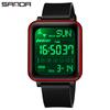 Reloj Estudiante Sanda Moda Multifuncional Impermeable Digital Cuadrado Clásico OEM Personalizado Reloj Digital