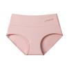 Ropa interior de control de abdomen de talle alto con estampado para mujer, talla grande, calzones transpirables de algodón puro para mujer, sin costuras, sencillos y suaves