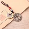 Diapositiva de moneda de latón puro para buena suerte y bendiciones, estilo vintage, adecuada como regalo creativo, colgante para llaves del coche o accesorio