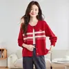 Cardigã de Tricô Listrado com Gola Redonda para Mulheres, Estilo Curto, Novo Modelo 2026, Caimento Solto, Emagrecedor, Top Elegante, Casaco Suéter da Moda para Outono