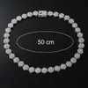 Europeu e Americano Novo Ice Sugar Cadeia Geométrica Diamante Completo Alto Nível Rap Hip-Hop Colar Pulseira Acessórios Oco Jóias Masculinas
