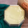 Caja interior octogonal con borde dorado Caja de embalaje para champiñón Morel Caja de regalo universal de acrílico para pepino de mar Qishen Caja vacía