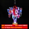 Estante para Cócteles de Barra Vasos LED Licor Champán Portavasos para Chupitos KTV Portavasos de Acero Inoxidable Portavasos Luminoso