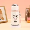 Caneca Térmica Portátil de Cachorro de Desenho Animado Aço Inoxidável 304 com Cordão Garrafa de Água Item de Mão para Estudante Caneca Bala Caneca de Presente