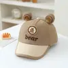 Chapéu Infantil para 1-3 Anos Estilo Coreano Urso Boné de Baseball Novo Modelo Primavera/Verão 2026 Unissex Protetor Solar para Bebê Boné de Baseball 2