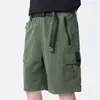 Shorts Cargo de Verano para Hombre con Bolsillo con Cremallera de Secado Rápido y Broche - Nuevos, Casual para Exteriores, Delgados, de Múltiples Bolsillos, a la Rodilla - 861