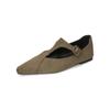 Weimei Girl 20-1 Sapatos de Salto Baixo de Bico Fino com Solado Macio Estilo Retrô para Mulheres 2026 Novo Estilo Coreano Sapatos Mary Jane de Camurça