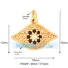 L45 Accesorios para joyería DIY cobre puro chapado en oro plateado recubierto de oro estilo europeo y americano Ojo del Diablo colgante multicolor