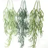 Venta al por mayor de fábrica colgante de pared de planta verde flor artificial colgante planta verde helecho tubería de pared decoración de techo hoja de helecho ratán