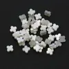 Concha Blanca Natural Trébol piedra desnuda diy flor de cuatro hojas colgante pulsera accesorios trébol de cuatro hojas concha de mariposa