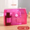 Saco plástico transparente tridimensional com zíper personalizado para artigos de higiene pessoal, bolsa de armazenamento para viagem, saco com zíper de PVC para publicidade, personalização