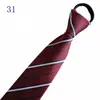 Venta al por mayor del fabricante Corbatas Rojas con Cremallera para Hombres y Mujeres, Vestimenta Formal de Negocios para Novio, Boda Estilo Coreano Corbata Rayada Perezosa Sin Corbata