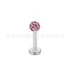 Aretes de Titanio F136 Bola Shambhala Curva Uña Labial Aleación de Titanio G23 Joyería para Perforación Uña para Ombligo Uña para Lengua Bola de Cerámica Suave