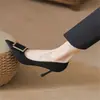 Tacones Altos Antideslizantes Versátiles para Mujer 2026 Otoño Nuevo Estilo Elegantes de Corte Bajo con Hebilla Cuadrada Metálica Punta Fina Zapatos de Salón de Corte Bajo