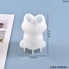 Molde de silicona para mesa de conejo, oso de diamante tridimensional, bonito molde de epoxi de cristal DIY de Yu Meiren