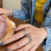 Anillo trenzado estilo coreano vintage desgastado para mujer, adecuado para ir al trabajo, estilo europeo y americano moderno, diseño único, anillo abierto para dedo índice