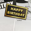 O chefe da família dobrou o plug-in rico da decoração do bolo do feliz aniversario da amam e do paizinho do cartão da único-camada do dólar americano