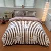 Ropa de cama retro pastoral de algodón de cuatro piezas, funda de edredón gruesa de algodón cepillado de tres piezas, venta al por mayor de textiles para el hogar Nantong, transmisión en vivo