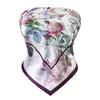 Pañuelo de seda con estampado de leopardo dulce y fresco para cruzar el pecho, bufanda de seda impresa para mujer, impresión digital a doble cara, sarga de seda, bufanda de alta calidad, personalización individual pequeña