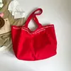 Bolso Tote Coreano de Nicho de Gran Capacidad para Mujer, Bolso Casual de Lona, Bolso Sencillo Tipo Cubo, Bolso de Hombro para Viajar