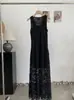 Vestido Omalai de Renda com Decote em V para Mulheres, Novo Estilo Verão 2026, Vestido Longo Sem Mangas Acinturado, Tendência 7137
