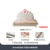 Cama de Pétalos Color Crema Estilo Francés Tongyute para Dormitorio Principal de Niñas, Cama de Tela Moderna Minimalista de Lujo Ligero Estilo Ins Celebridad de Internet