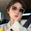 Gafas de Sol de Gradiente de Alta Gama para Conducir para Mujeres que Resaltan el Rostro, Sol Pequeño, Gafas Anti-UV, Gafas de Sol, Estilo de Verano, Montura Grande, Celebridad de Internet