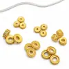 Cor de ouro antigo contas planas torcidas seis palavras mana espaçador pulseira DIY colar pulseira material com contas