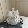 Mochila con Cordón Estampada Otoño 2026 para Estudiantes de Secundaria y Preparatoria, Bolso Casual de Tela, Bolso de Mano para Niñas Estudiante Escolar