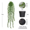 Planta colgante artificial de Amazon Hojas de eucalipto Mandala Enredadera Falsa en maceta Decoración interior y exterior