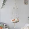 Hamaca Colgante Tejida a Mano para Gato, Cesta Colgante para Balcón, Sencilla y Hermosa