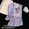 2025 Nuevo Primavera y Otoño Niñas y Niños Algodón Manga Larga Familia Dibujos Animados Pijama Ropa Exterior Casual Bata de Dormir Bata Exterior