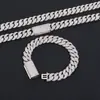 Hip-Hop Europeu e Americano Transfronteiriço Corrente Cubana Bolha de Zircônia de Três Fileiras Acessórios de Colar Masculino Pulseira Personalizada