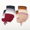 Artículo popular de comercio exterior: Bufanda para el cuello elástica versátil de seda de leche, sombrero, moda malaya, color liso, básico, pañuelo para la cabeza étnico, sombrero
