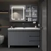 Nuevo juego de mueble de baño con lavabo cerámico integrado, lavabo moderno y sencillo para lavar cara y manos, lavabo de baño de pie