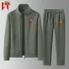 Comercio Exterior Aliexpress Chaqueta de Forro Polar con Cuello Alto para Primavera y Otoño Ropa Deportiva Cómoda y Transpirable Traje de Sudadera Casual para Hombre