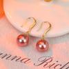 Pendientes Widney de moda con diamantes y gancho para la oreja, elegantes y sencillos de estilo coreano, con perlas de nicho, pendientes vintage que combinan con todo.