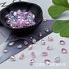 Vidrio Checo Pequeña Gota de Agua Pasador Material Cristal Agujero Cruzado Pendientes Colgante Estilo Chino Retro 6X9 Colgante Gota de Agua