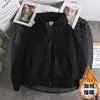 Suéter cárdigan de punto para hombre, forro polar cálido, con capucha para deporte, abrigo casual moderno, chaqueta holgada, ropa superior