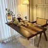Mesa de Centro para Balcón de Apartamento Pequeño de Madera Maciza Acrílica Tablero Completo Mesa de Centro Colgante Hogar Simple Sala de Estar Borde Natural Tronco