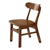Silla de Comedor Nórdica de Madera Maciza 2026 Modelo Nuevo con Respaldo, Silla para Mesa de Comedor para Comedor del Hogar, Silla Color Nogal