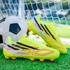 Nuevos zapatos de fútbol transfronterizos con tacos para niños, hombres y mujeres, zapatos de fútbol profesionales AG con tacos largos, zapatos de fútbol antideslizantes para césped artificial